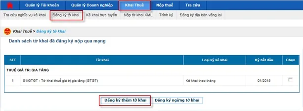 sử dụng hệ thống thuế điện tử etax