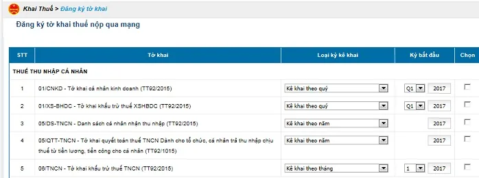 sử dụng hệ thống thuế điện tử etax