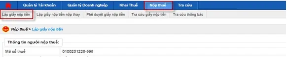 sử dụng hệ thống thuế điện tử etax